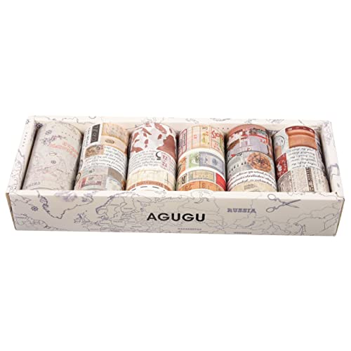 Uonlytech 1 Schachtel alte Aufkleber Sammelalbum liefert Schreibwaren Schrott Vintage-Tagebuchzubehör Streifen Scrapbook-Klebeband Washi-Tape für Scrapbooking Flüsterpapier von Uonlytech
