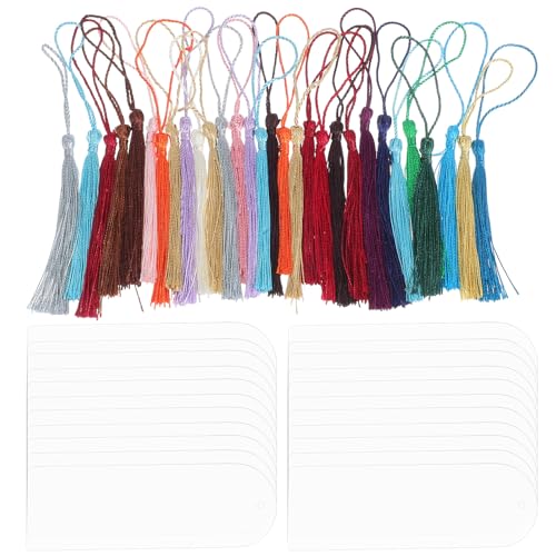 Uonlytech 1 Set Acryl-Lesezeichenrohlinge – Transparentes DIY-Lesezeichen-Set – Klare Acryl-Lesezeichen mit Quasten – /Etiketten für Frauen, Mädchen und Leser Uonlytech 1 Set Acryl-Lesezeichenrohlinge – Transparentes DIY-Lesezeichen-Set – Klare Acryl-Lesezeichen mit Quasten – /Etiketten für Frauen, Mädchen und Leser von Uonlytech