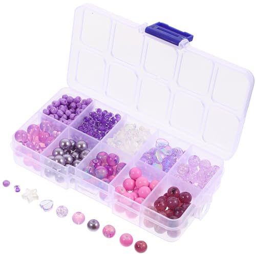 Uonlytech 1 Set Perlenschmuckmaterialien Ovale Charms Kleine Abstandshalter Schmuckherstellungsperle DIY Lose Perlen Schmuckherstellungsset Für Mädchen Glatte Perlen von Uonlytech