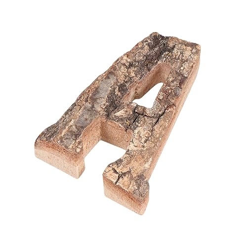 Uonlytech 1 Stück Holzbuchstaben Dekoration im Design Vintage Ornament mit Englischen für Wohnräume und DIY Projekte Buchstabe A von Uonlytech