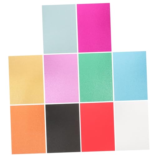 Uonlytech 10 Blatt Glitzerpapier für Diy Projekte Glitzer Kartons Vielseitiges Bastelmaterial für Kunsthandwerk Scrapbooking und Dekoration im Kindergarten und Zuhause von Uonlytech