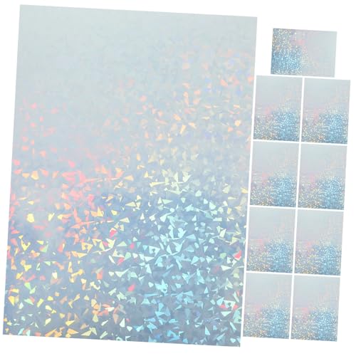 Uonlytech 10 Blatt Holografisches Aufkleberpapier Bedruckbares Selbstklebend für Tintenstrahldrucker Kreative Bastelprojekte Diy Glänzende Oberfläche Uonlytech 10 Blatt Holografisches Aufkleberpapier Bedruckbares Selbstklebend für Tintenstrahldrucker Kreative Bastelprojekte Diy Glänzende Oberfläche von Uonlytech