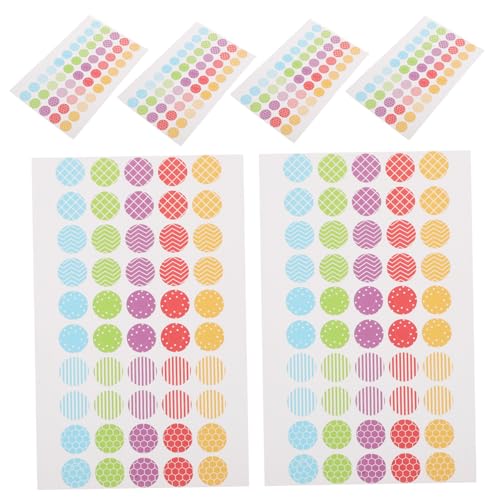 Uonlytech 10 Blatt Lochaufkleber aus losem Papier klebrig Verstärkungskreise aus Papier Büro buch dekoration Papierlochetiketten locher aufkleber Hefterlochverstärkungsaufkleber Plastik von Uonlytech