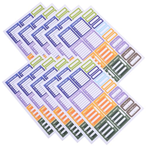 Uonlytech 10 Blatt Planer Sticker Wochenübersicht Montag bis Wochenende mit Starken Klebern für Termine Budget und Meetings Vielseitig Einsetzbar für Kalender Notizbücher und Whiteboards von Uonlytech