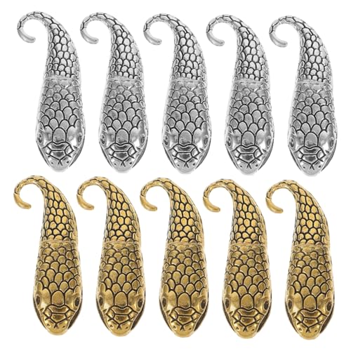 Uonlytech 10 Paare Diy Schmuck Zubehör Schlangenkopf Lederband Verschlüsse Kreative Verbindungselemente für Armbänder Hochwertige für Schmuckherstellung und Bastelprojekte Uonlytech 10 Paare Diy Schmuck Zubehör Schlangenkopf Lederband Verschlüsse Kreative Verbindungselemente für Armbänder Hochwertige für Schmuckherstellung und Bastelprojekte von Uonlytech