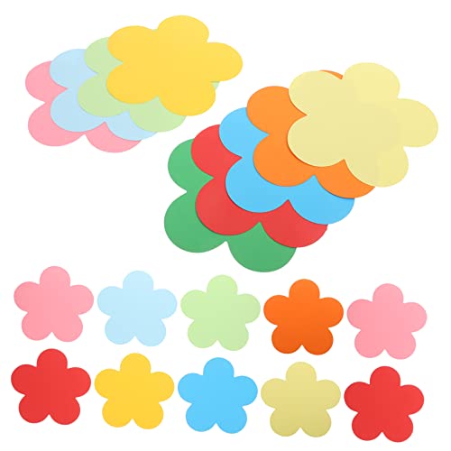 Uonlytech 10 Packungen Blumenfarbpapier Kunst ausgeschnitten Dekorationen Papierausschnitte in Blumenform Papierausschnitte für Scrapbooking dekorative DIY papierausschnitte von Uonlytech