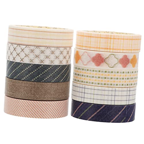 Uonlytech 10 Rollen Dekoratives Washi Tape Set Geometrisches Klebeband für DIY Scrapbooking Journaling und Kreative Projekte Vielseitig Einsetzbar und Einfach Anzuwenden von Uonlytech