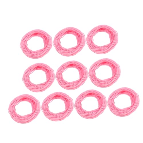 Uonlytech 10 Rollen Handgefertigter Wottwäschefaden Baumwollstickstätte Freundschaftsbänder Stickfadengarnfaden Stickgarn für Kreuzstich Unterfaden zum Sticken Baumwollfaden Rosa von Uonlytech
