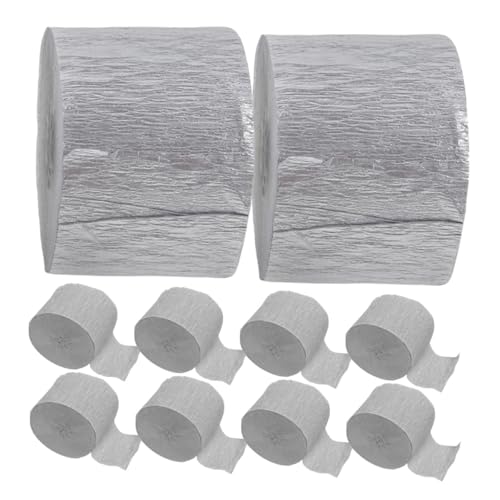 Uonlytech 10 Rollen Krepppapier Deko-bänder Silber Flexible Reißfeste Party-streamer für Geburtstag Hochzeit Jubiläum DIY Basteln Vielseitige Festliche Dekoration Uonlytech 10 Rollen Krepppapier Deko-bänder Silber Flexible Reißfeste Party-streamer für Geburtstag Hochzeit Jubiläum DIY Basteln Vielseitige Festliche Dekoration von Uonlytech