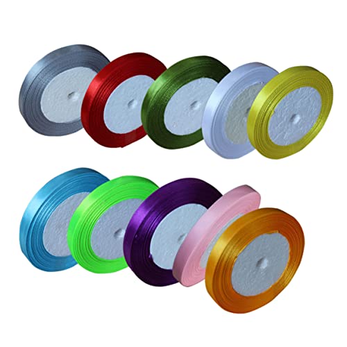 Uonlytech 10 Rollen Polyester Geschenkband Farben Breit für Bastelarbeiten Hochzeitsdekoration Verpackungen und Anlässe für Haarschleifen und Einladungen Uonlytech 10 Rollen Polyester Geschenkband Farben Breit für Bastelarbeiten Hochzeitsdekoration Verpackungen und Anlässe für Haarschleifen und Einladungen von Uonlytech