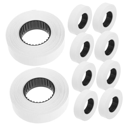 Uonlytech 10 Rollen Spezialpapier Für Preisauszeichnungsmaschinen Etiketten Preisauszeichnungsetiketten Preisauszeichnungsaufkleber Preisauszeichnungszubehör Etikettierteile Und von Uonlytech