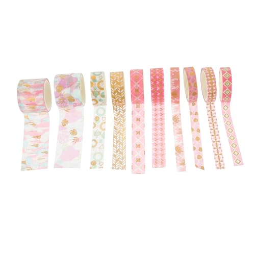 Uonlytech 10 Rollen Washi Tape Diy Klebeband für Scrapbooking Kunsthandwerk und Dekoration für Journals Planer und Karten Vielseitig Einsetzbar Leicht Abreißbar von Uonlytech