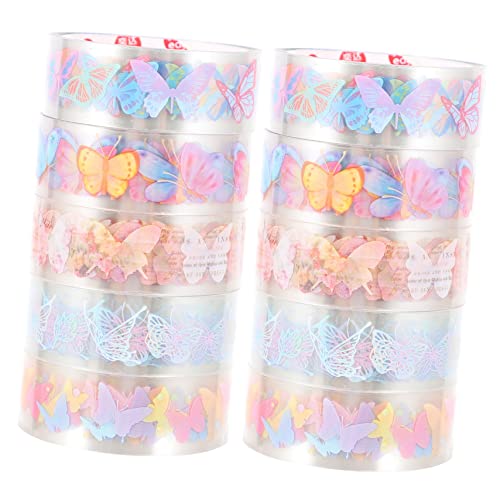 Uonlytech 10 Rollen Washi Tape Set Dekorative Pet Handbuch Klebebänder für Scrapbooking Journaling und Diy Projekte Farbenfrohe und Stilvolle Gestaltung für Alben und Karten von Uonlytech