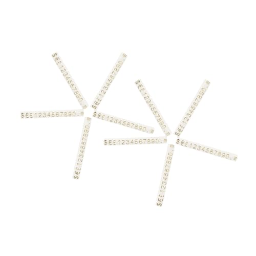 Uonlytech 10 Saiten Preisschild Mit Basis Etikett Preisnummernblock Preiswürfel Für Schmuck Thekenständer Einzelhandelspreisblöcke Steht Preisanzeige Zeichen Stand Zeigen Shows Plastik von Uonlytech