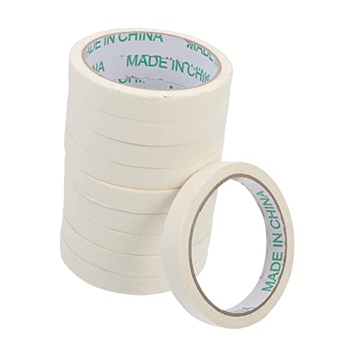 Uonlytech 10 Stück Abdeckband Weißes Krepppapier Klebeband Einreißbares Malerkrepp für Einfache Anwendung zum Schutz Beim Sprayen und Dekorieren Rückstandslos Entfernbar von Uonlytech