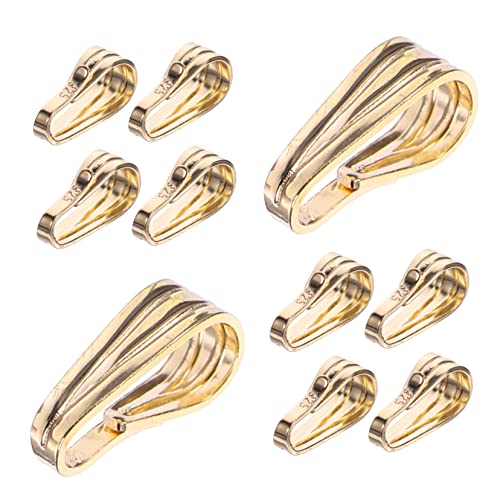 Uonlytech 10 Stück Anhänger -Hauptzubehör Oval Anhänger für die Schmuckherstellung Schlüssel Halskette Anhänger Verschluss Anhängerverschluss für Halskette 925 Silber Golden Uonlytech 10 Stück Anhänger -Hauptzubehör Oval Anhänger für die Schmuckherstellung Schlüssel Halskette Anhänger Verschluss Anhängerverschluss für Halskette 925 Silber Golden von Uonlytech