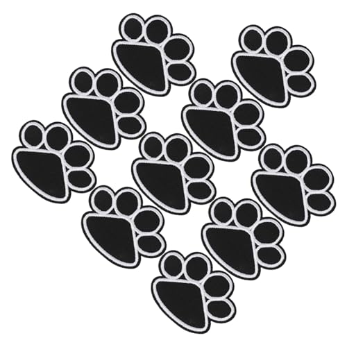Uonlytech 10 Stück Bestickte Aufnäher Pfotenabdruck Hund Selbstklebende Patch Sticker für Kleidung Dicke Textur Klares Muster Einfache DIY veredelung Shirts Taschen Kostüme und Mehr von Uonlytech