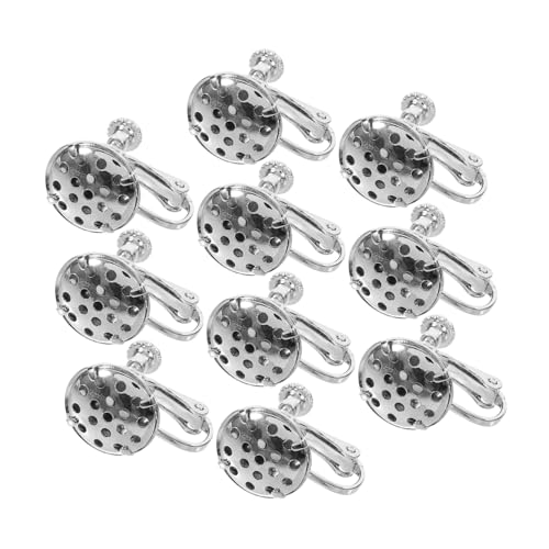 Uonlytech 10 Stück Bolzenohrringe Set zur Herstellung von Tropfenohrringen Ohrhaken DIY Haken für Ohrring Set mit baumelnden Ohrringhaken Ohrringe machen Haken Metall Silver von Uonlytech