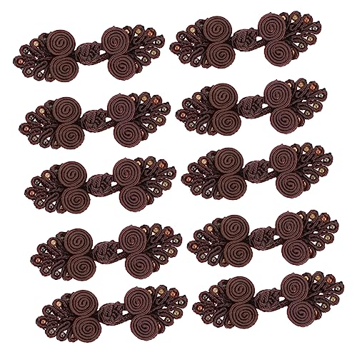 Uonlytech 10 Stück Cheongsam-Knöpfe Knotenverschlussknopf Taille Knöpfe zum Handwerk klein Knebelverschlüsse für Bekleidung Dekoration chinesischer Knoten Polypropylen Coffee Uonlytech 10 Stück Cheongsam-Knöpfe Knotenverschlussknopf Taille Knöpfe zum Handwerk klein Knebelverschlüsse für Bekleidung Dekoration chinesischer Knoten Polypropylen Coffee von Uonlytech
