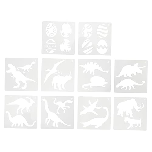 Uonlytech 10 Stück Dinosaurier Malschablonen Wiederverwendbare DIY Schablonen für Wanddekoration für Kreative Bastelprojekte und Uonlytech 10 Stück Dinosaurier Malschablonen Wiederverwendbare DIY Schablonen für Wanddekoration für Kreative Bastelprojekte und von Uonlytech