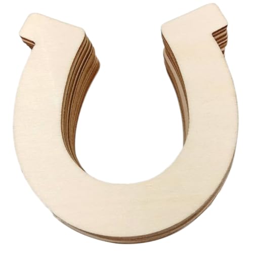 Uonlytech 10 Stück Diy Holzscheiben Hufeisenform Unvollendete Holzstückchen Pack für Bastelprojekte zum Bemalen und Gestalten von Dekorationen Uonlytech 10 Stück Diy Holzscheiben Hufeisenform Unvollendete Holzstückchen Pack für Bastelprojekte zum Bemalen und Gestalten von Dekorationen von Uonlytech