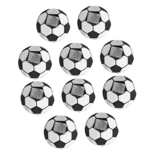 Uonlytech 10 Stück Fußballförmiger Handspitzer Kreativer und Praktischer Bleistiftanspitzer für Schule und Klassenzimmer für Fußballfans von Uonlytech