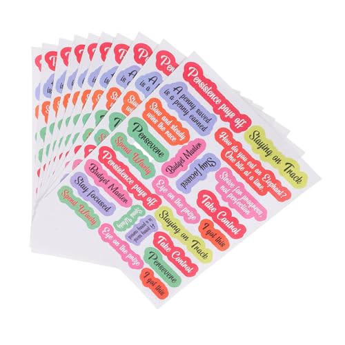 Uonlytech 10 Stück Handbook -label Aufkleber Scrapbook-etiketten Aufkleber Für Briefumschläge Etiketten Für Geldumschläge Kategorie Aufkleber Budgetordner-aufkleber Beschichtetes Papier von Uonlytech