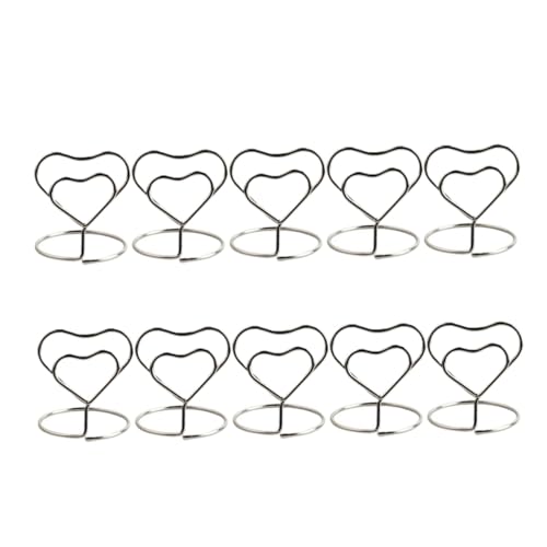 Uonlytech 10 Stück Herzförmige Metall Memo und Tischkartenhalter Silber Stabile Platzkartenclips für Hochzeit Geburtstag Party Wiederverwendbar Design für Tischdekoration Uonlytech 10 Stück Herzförmige Metall Memo und Tischkartenhalter Silber Stabile Platzkartenclips für Hochzeit Geburtstag Party Wiederverwendbar Design für Tischdekoration von Uonlytech