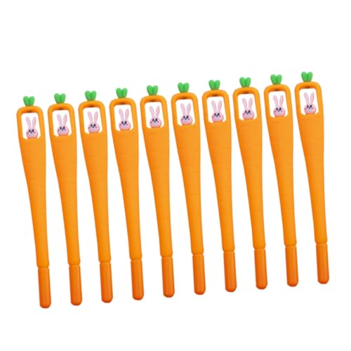 Uonlytech 10 Stück Kugelschreiber Niedliche Cartoon Stifte mit Karotten Design Schule und Büro Leicht und Praktisch Sanftes Schreiben mit Premium von Uonlytech