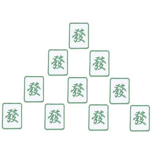 Uonlytech 10 Stück Mahjong Stil Patches Bestickte Applikationen für Kleidung Taschen und Hüte Einfach Aufzubringen Langlebig und Hautfreundlich für DIY Projekte Uonlytech 10 Stück Mahjong Stil Patches Bestickte Applikationen für Kleidung Taschen und Hüte Einfach Aufzubringen Langlebig und Hautfreundlich für DIY Projekte von Uonlytech