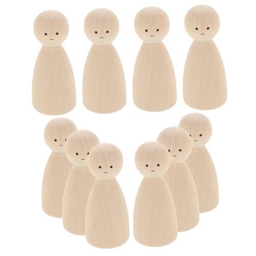 Uonlytech 10 Stück Marionettenpuppe Unbemalt Klein Groß Unvollendet Handgefertigt Mädchen Kind Für Puppenmenschen Realistisch Leere Stiftpuppe Diy-graffiti-puppen Miniaturdekor Holz Beige Uonlytech 10 Stück Marionettenpuppe Unbemalt Klein Groß Unvollendet Handgefertigt Mädchen Kind Für Puppenmenschen Realistisch Leere Stiftpuppe Diy-graffiti-puppen Miniaturdekor Holz Beige von Uonlytech