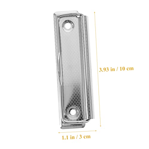 Uonlytech 10 Stück Metallplattenclip Klammer fürs Büro bunt Klemmbretter für Zwischenablagen Clips Clips Binderclip Büro-Klemmbrett Hochleistungsklemme Aluminiumlegierung Silber von Uonlytech