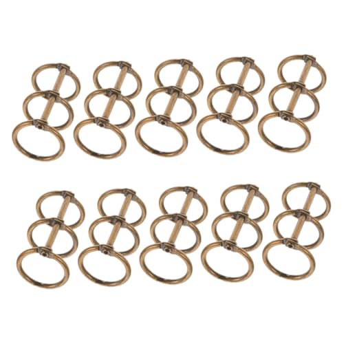 Uonlytech 10 Stück Metallschnalle Sammelalbum liefert Bindemittel Schlüssel lockeres Blatt Scrapbooking Notizblock-Clipring Bücherringe Aktenordner Buchkreise Legierung Brown von Uonlytech
