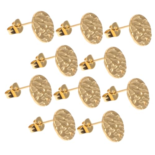 Uonlytech 10 Stück Ohrringblätter DIY -Schmuckzubehör Basis für die Herstellung von Ohrringen leere Ohrringpfosten Ohrring leere Lünette Ohrringbasis Rostfreier Stahl Golden von Uonlytech