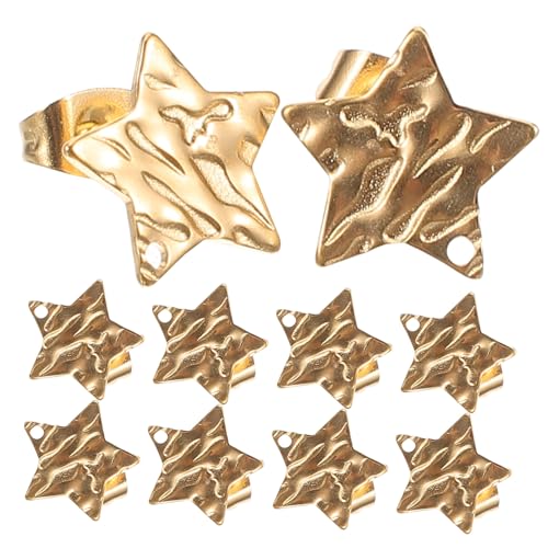Uonlytech 10 Stück Ohrringblätter Schmuck Diy Ohrring Lünette Rohlinge Ohrringfassung Ohrringe Zubehör Edelstein-ohrring-lünette Ablage Für Ohrstecker Rostfreier Stahl von Uonlytech
