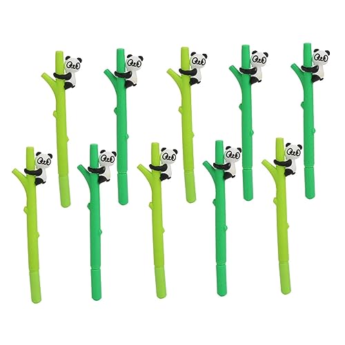 Uonlytech 10 Stück Panda Design Gelstifte Schreibwaren für Schüler Bunte Ergonomische Kugelschreiber für Schule und Büro Zufällige Designs für Kreatives Schreiben von Uonlytech