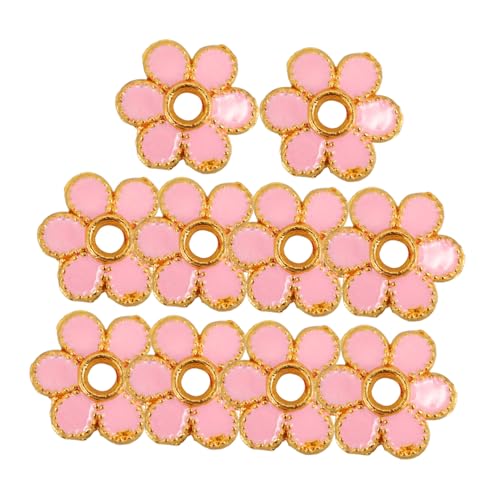 Uonlytech 10 Stück Perlenarmbandzubehör Abstandsperlen selber machen Perlenarmband-Kit Metallperlenkappen Perlenendkappen Perlenketten-Set Perlenkits Legierung Rosa Uonlytech 10 Stück Perlenarmbandzubehör Abstandsperlen selber machen Perlenarmband-Kit Metallperlenkappen Perlenendkappen Perlenketten-Set Perlenkits Legierung Rosa von Uonlytech