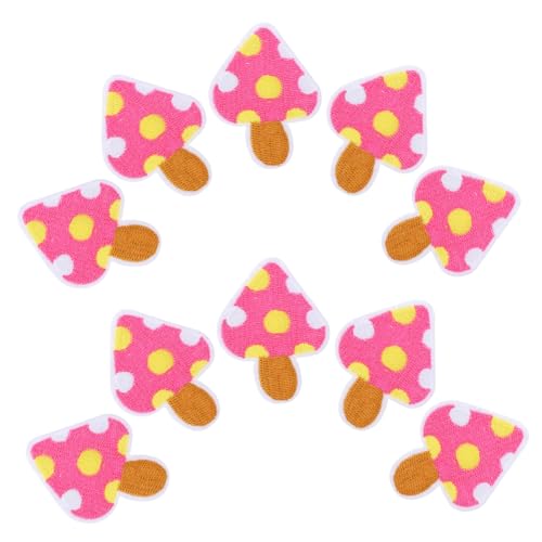 Uonlytech 10 Stück Pilz-patch Patches Nähen Dekorative Patches Abzeichen Annähen Pilzapplikation Flicken Für Kleidung Aufnäher Basteln Hemdpatches Flecken Pilzbeet Polyester von Uonlytech