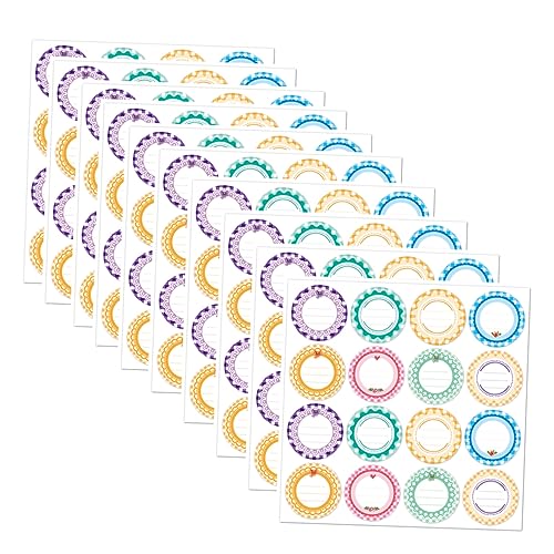 Uonlytech 10 Stück Runde Wasserdichte für Einmachgläser Selbstklebende Aufkleber Bunten Designs für Marmeladengläser und Kreative DIY Projekte Verpackungen und Uonlytech 10 Stück Runde Wasserdichte für Einmachgläser Selbstklebende Aufkleber Bunten Designs für Marmeladengläser und Kreative DIY Projekte Verpackungen und von Uonlytech