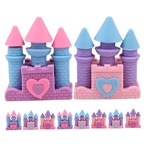 Uonlytech 10 Stück Schloss-Radiergummi Radiergummis Cartoongummis Neuheitseraser Uonlytech 10 Stück Schloss-Radiergummi Radiergummis Cartoongummis Neuheitseraser von Uonlytech