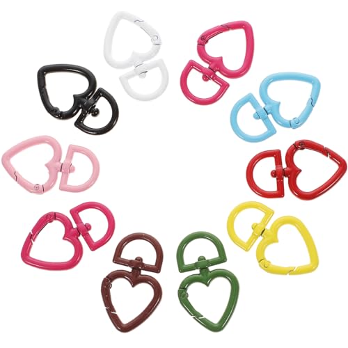 Uonlytech 10 Stück Schlüsselanhänger Karabiner Clips Bunte Schnappverschlüsse für DIY Schlüsselanhänger und Schmuckherstellung Uonlytech 10 Stück Schlüsselanhänger Karabiner Clips Bunte Schnappverschlüsse für DIY Schlüsselanhänger und Schmuckherstellung von Uonlytech