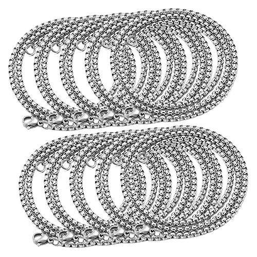 Uonlytech 10 Stück Schmuckherstellungszubehör Mehrzweckkette Silberschmuckkette DIY Armbandmaterial Silberkette Halskettenketten Armbandkette Uonlytech 10 Stück Schmuckherstellungszubehör Mehrzweckkette Silberschmuckkette DIY Armbandmaterial Silberkette Halskettenketten Armbandkette von Uonlytech