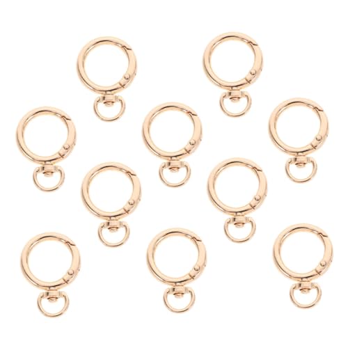 Uonlytech 10 Stück Schnappschnalle Schlüsselanhänger-karabiner Schlüsselbundclips Hardware-ringe Schlüsselanhänger Zur Herstellung Von Zubehör Schlüsselanhänger-bastelset Golden Legierung Uonlytech 10 Stück Schnappschnalle Schlüsselanhänger-karabiner Schlüsselbundclips Hardware-ringe Schlüsselanhänger Zur Herstellung Von Zubehör Schlüsselanhänger-bastelset Golden Legierung von Uonlytech