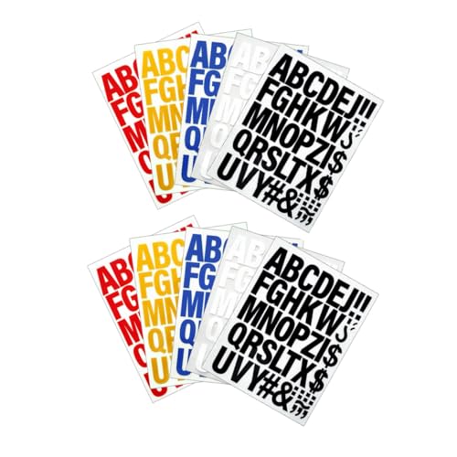 Uonlytech 10 Stück Teiliges A-z Kreative Buchstaben Patches zum Aufbügeln für Textilien Langlebige Heat Transfer Vinyl Sticker in Gelb Weiß Blau Rot Schwarz für Kleidung Rucksäcke DIY von Uonlytech