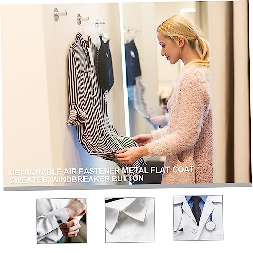 Uonlytech 10 Stück Teiliges Abnehmbare Metallknöpfe Legierte Fixierknöpfe für Mantel und Pullover Glatte Oberfläche Praktische Kleidungsknöpfe zur Einfachen Befestigung und Dekoration von Uonlytech