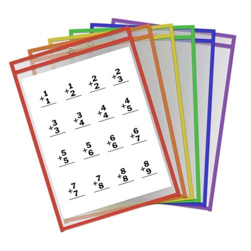 Uonlytech 10 Stück Teiliges Abwischbare Transparente PVC Dokumententaschen Wiederverwendbare Dry Erase File Pockets mit Metallöse Wasserfest und Robust für Büro und Schule Zufällige Farbe Uonlytech 10 Stück Teiliges Abwischbare Transparente PVC Dokumententaschen Wiederverwendbare Dry Erase File Pockets mit Metallöse Wasserfest und Robust für Büro und Schule Zufällige Farbe von Uonlytech