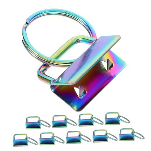 Uonlytech 10 Stück Teiliges Bunte Schlüsselring Clip für DIY Bag Accessoires und Handgelenkschlaufen Praktische Schlüsselanhänger für Bastelprojekte Vielseitige Verwendungsmöglichkeiten für von Uonlytech