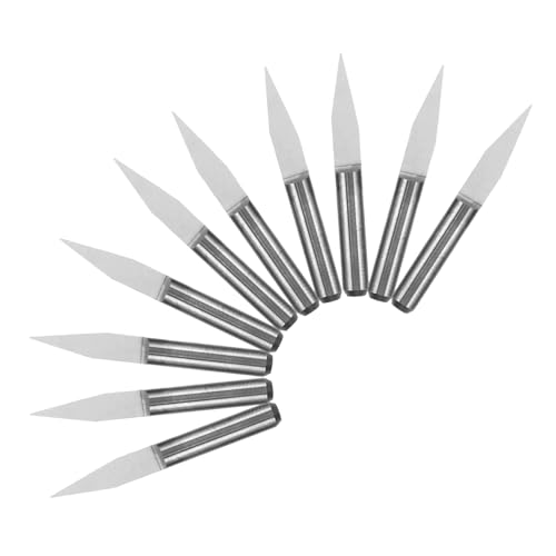 Uonlytech 10 Stück Teiliges Cnc Router Fräswerkzeug Set V-förmige Gravurfräser Holzschnitzerei Bohrer Zubehör Präzisions-carving Bits für Modellierung Gravur und Markierung Silber Uonlytech 10 Stück Teiliges Cnc Router Fräswerkzeug Set V-förmige Gravurfräser Holzschnitzerei Bohrer Zubehör Präzisions-carving Bits für Modellierung Gravur und Markierung Silber von Uonlytech