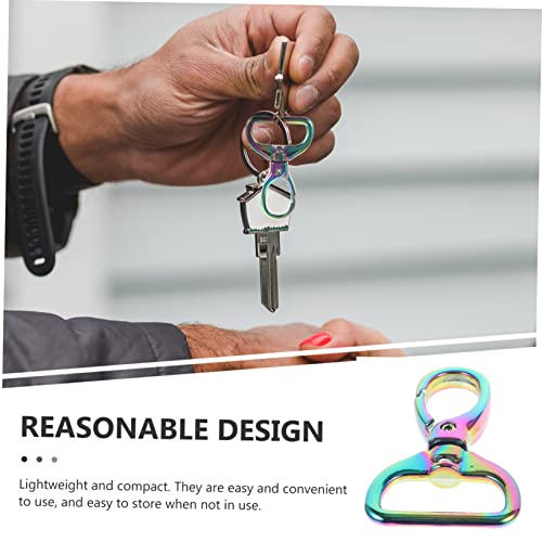 Uonlytech 10 Stück Teiliges DIY Schlüsselanhänger mit Verstellbaren D Ring Clips Leichte Kompakte Schlüsselclips für Lederhandwerk Taschen und Schmuckherstellung Vielseitig Einsetzbar für von Uonlytech