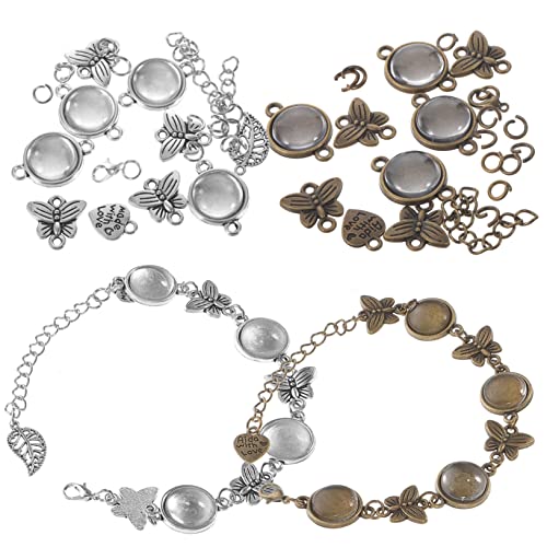 Uonlytech 10 Stück Teiliges Diy Armband Cabochon Lünette Runde Bezel Tray Bastelzubehör Modische Schmuckherstellung Komfortabel Vielseitig für Party und Alltag Geeignet Uonlytech 10 Stück Teiliges Diy Armband Cabochon Lünette Runde Bezel Tray Bastelzubehör Modische Schmuckherstellung Komfortabel Vielseitig für Party und Alltag Geeignet von Uonlytech